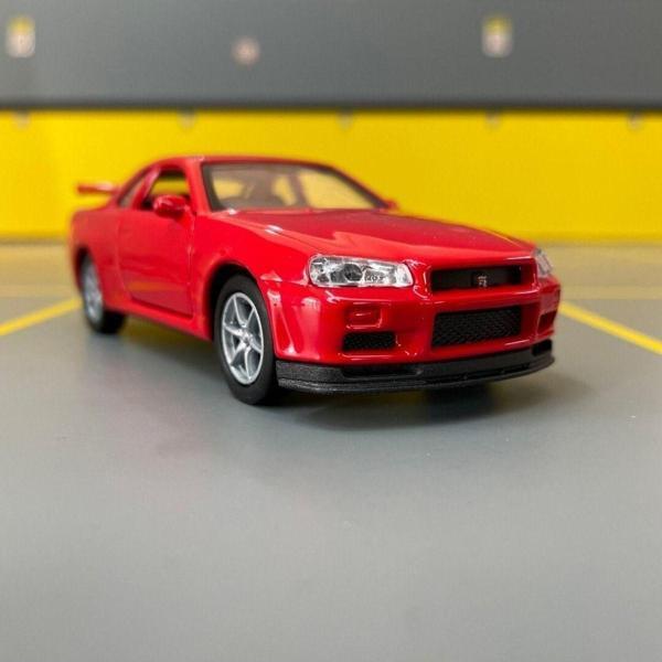 Welly Nissan Skyline Gt-R R34 1/36 Ölçek Diecast Metal Model Araba Oyunca Araba - Image 1