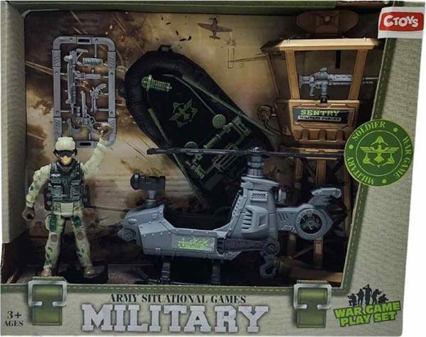 Ctoy Oyuncak Helikopterli Asker Seti CTOY-F14-1A - Image 1