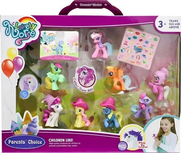 Çocuk 8'li Mini Pony Figür Seti - Image 1
