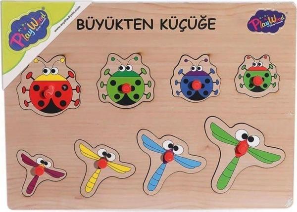 Çocuk 131-132 ONY Ahşap Tutmalı Puzzle Büyükten Küçüğe -Onyıl - Image 1