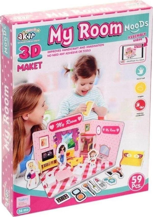 Çocuk Benim Odam Maket 3 Boyutlu Puzzle - Image 1