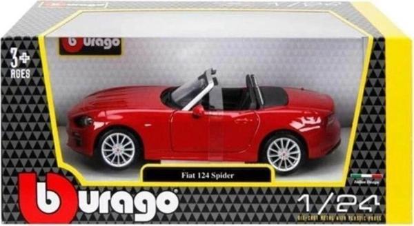 Çocuk 21083 Burago 1:24 Fiat 124 Spider Model Araba - Image 1