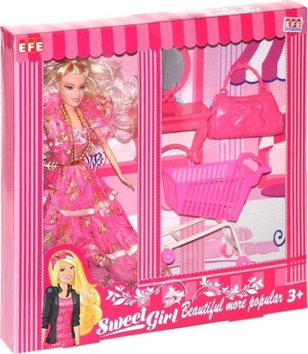 Çocuk 221G-M Efe, Sweet Girl Market Arabalı Bebek Oyun Seti - Image 1