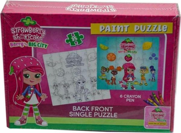 Çocuk CK7880 Çilek Kız  Boyamalı  Puzzle -Utku - Image 1