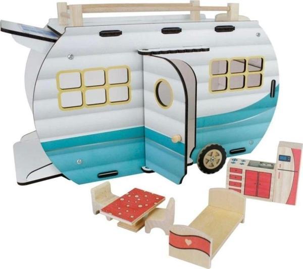 Çocuk ÇG95 Ahşap Karavan Turkuaz -Okutan - Image 1