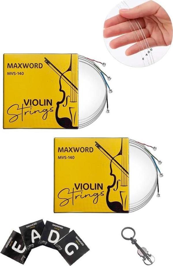 Maxword MVS-140x 2`li Paket Profesyonel Keman Teli Seti - Image 1