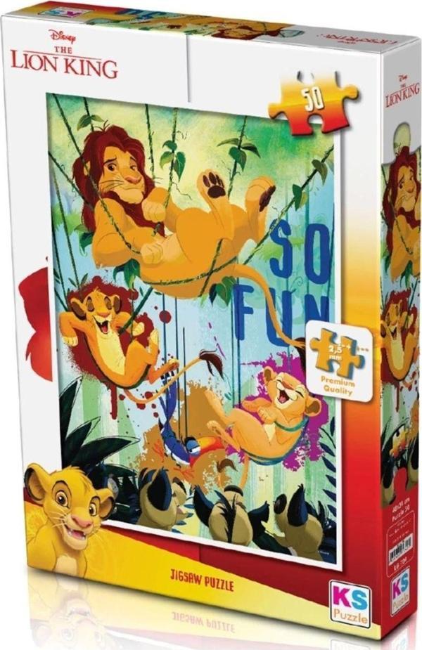 Çocuk KS Lion King 50 Parça Puzzle - Image 1