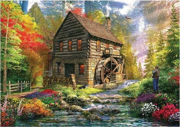 Çocuk KS Mill Cottage 2000 Parça Puzzle - Image 1