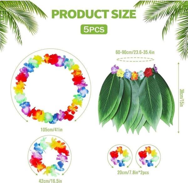 Çocuk Hawaii Kostüm Seti 5 Parça Çocuklar İçin Eğitici ve Eğlenceli Kostüm Seti - Image 1