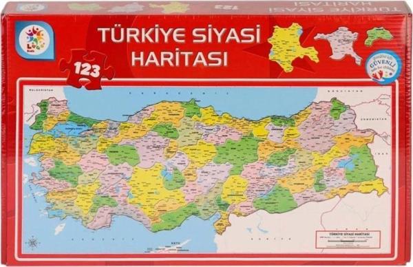 Çocuk LSH002 Siyasi Harita Puzzle -Laçokids - Image 1