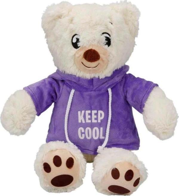Çocuk Kapşonlu Peluş Ayı 30 cm. - Image 1