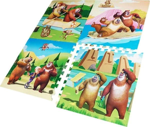 Çocuk Sevimli Ayıcıklar Eva Puzzle Yer Matı 120x120 Cm Oyun Matı 12 mm Kalınlık - Image 1