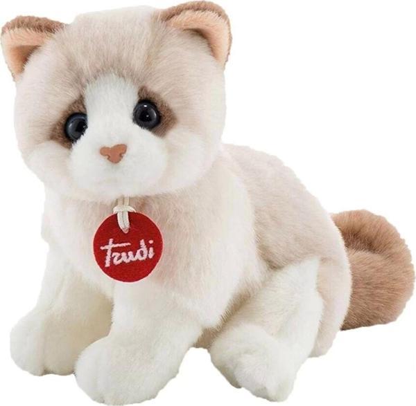 Çocuk Trudi Kitty Peluş Beyaz Bej Kedi 20 cm - Image 1