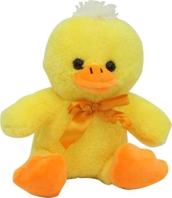 Çocuk Sunman Peluş Oturan Ördek Kurdelalı 20 Cm - Image 1