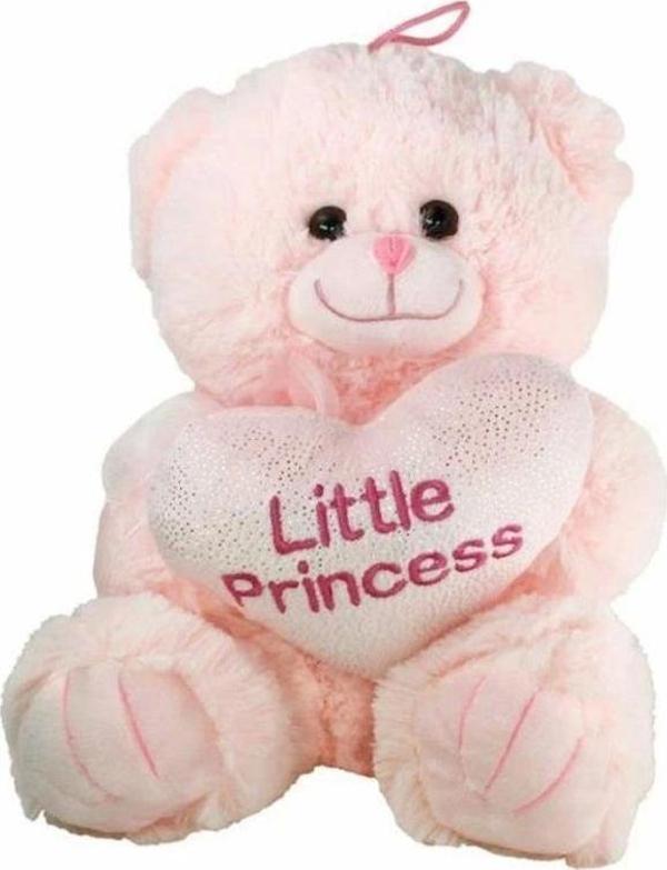 Çocuk PABA501532-25 Peluş Kalpli Ayı 25 cm -Vardem - Image 1