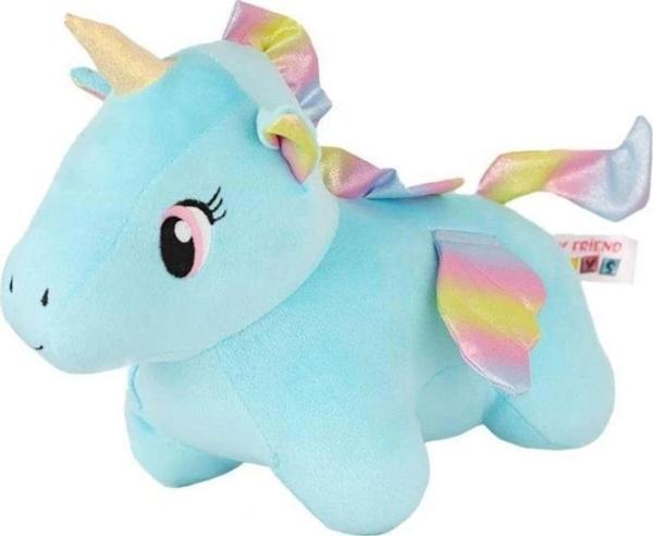 Kadife Mavi Unicorn – Masalsı ve Yumuşak Peluş Oyuncak - Image 1