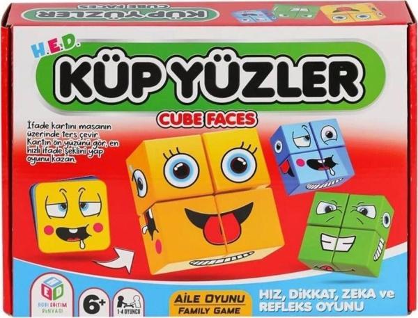 Küp Yüzler Eğitici Oyunu, Çocuklar İçin Yüz Tanıma, Hafıza Geliştiren Oyun Seti - Image 1