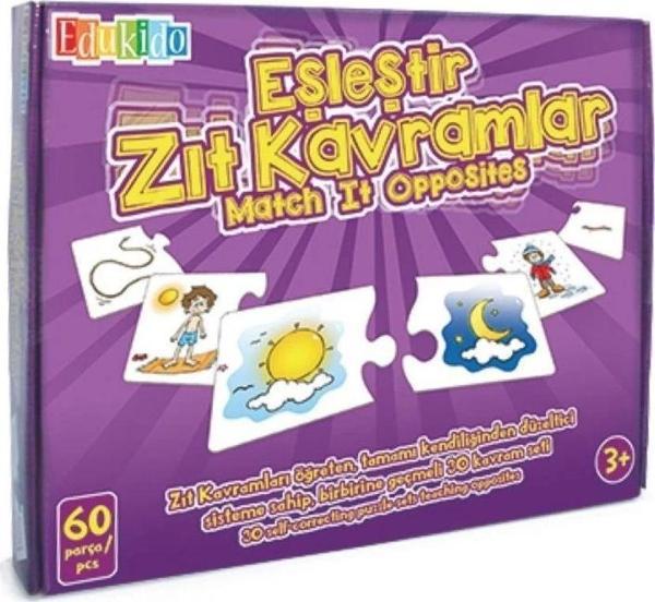 Eşleştir Zıt Kavramlar Eğitici Ahşap Oyun Seti Çocuklar İçin - Image 1