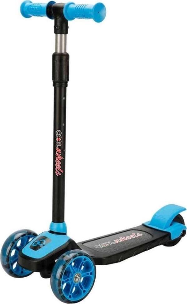 Twist 3 Tekerlekli Işıklı Scooter Mavi Hafif ve Katlanabilir - Image 1