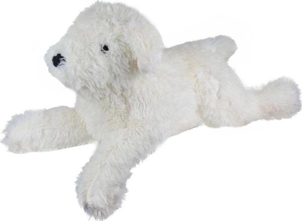 Puffy Büyük Beyaz Köpek Peluş Çocuklar İçin Yumuşak ve Sevimli Peluş Köpek - Image 1