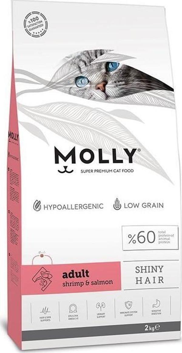 Molly Somonlu Karidesli Düşük Tahıllı Yetişkin Kedi Maması 2 Kg - Image 1