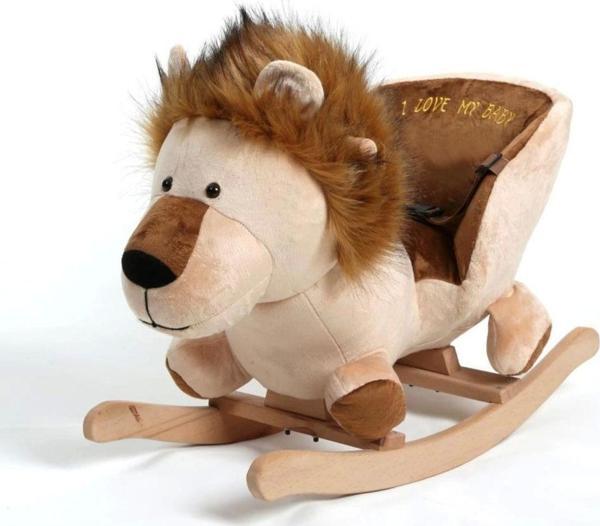 Safeline Bebe Peluş Ahşap Sallanır Oyuncak Aslan - Image 1
