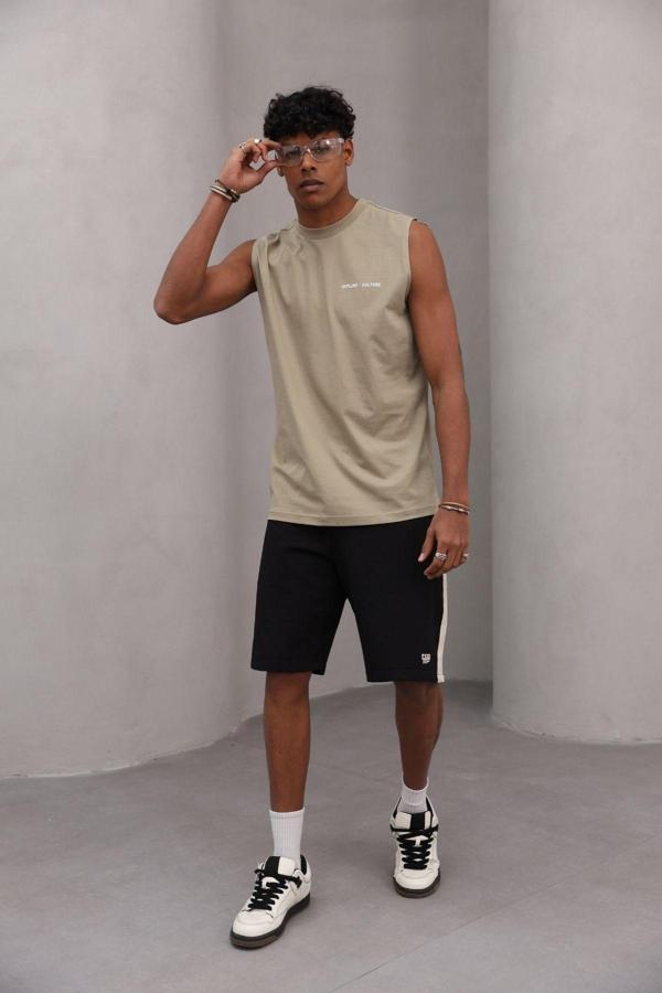 Rahat Kesim Offline Culture Kolsuz  %100 Pamuk Tişört Erkek - Image 1