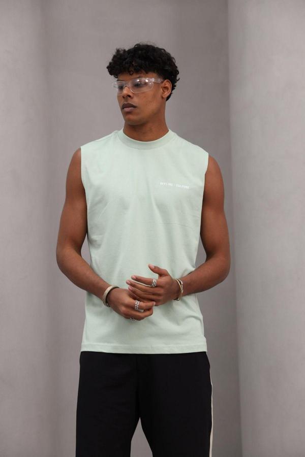 Rahat Kesim Offline Culture Kolsuz  %100 Pamuk Tişört Erkek - Image 1