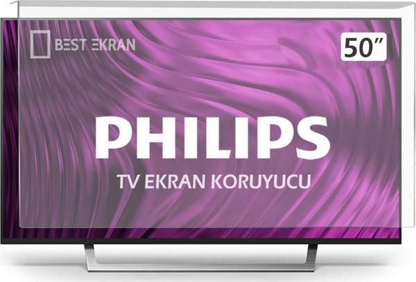 Philips 50PUS6272 TV EKRAN KORUYUCU - Philips 50" inç 126 Tv Ekran Koruyucu Şeffaf Paneli - Image 1