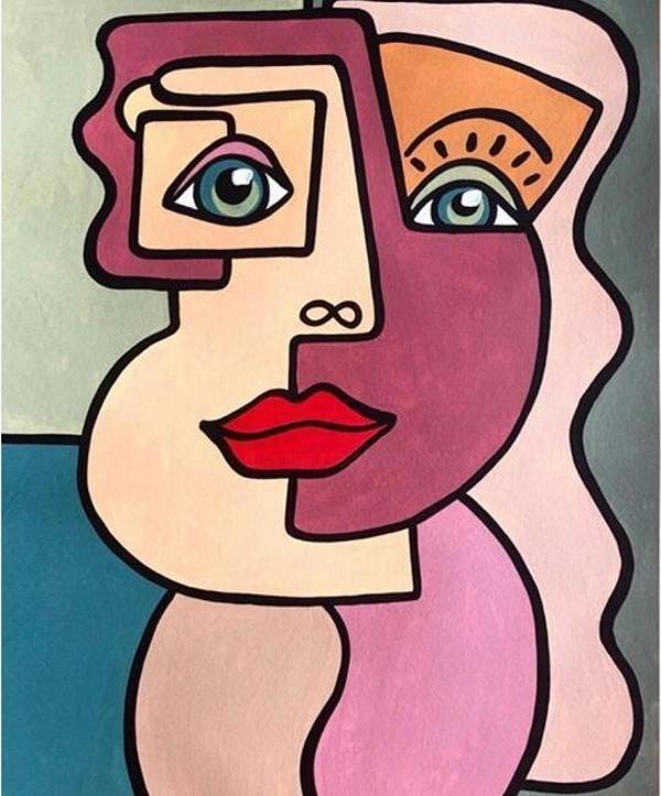 Canvas Farklı Bir Özge Sayılarla Boyama Seti  Kasnaklı 50 x 65 cm - Image 1