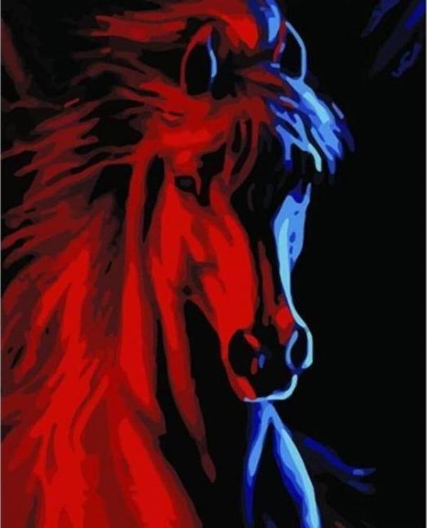 Canvas Atların Efendisi Sayılarla Boyama Seti  Kasnaklı 50 x 65 cm - Image 1