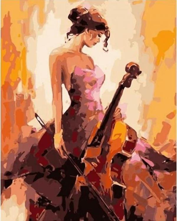 Canvas Asil Müzisyen Sayılarla Boyama Seti  Kasnaklı 70 x 90 cm - Image 1