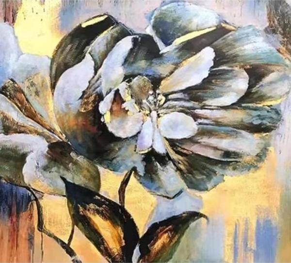 Canvas Çiçeğin Hikayesi Sayılarla Boyama Seti  Kasnaklı 100 x 140 cm - Image 1