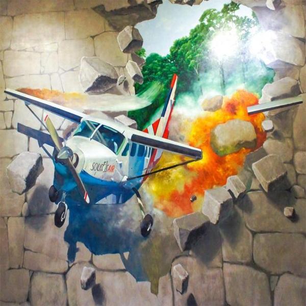 Canvas Beklenmeyen Uçak Sayılarla Boyama Seti  Kasnaklı 60 x 75 cm - Image 1
