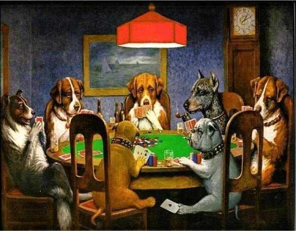Canvas Dog Poker Sayılarla Boyama Seti  Kasnaklı 90 x 110 cm - Image 1