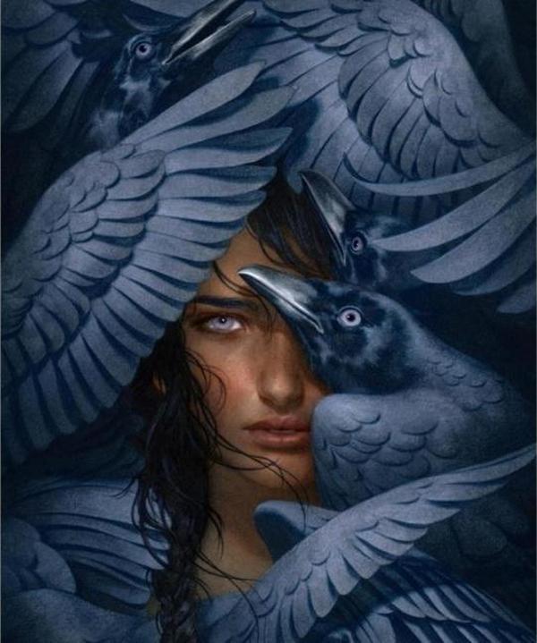 Canvas Güzel Kadın ve Kuşlar Sayılarla Boyama Seti  Kasnaklı 70 x 90 cm - Image 1