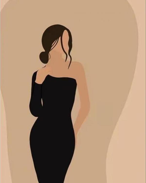 Canvas Kadının Esareti 4 Sayılarla Boyama Seti  Kasnaklı 70 x 90 cm - Image 1