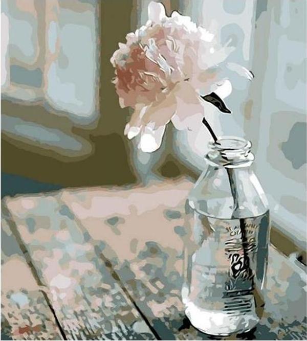 Canvas Duru Çiçek 2 Sayılarla Boyama Seti  Kasnaklı 60 x 75 cm - Image 1