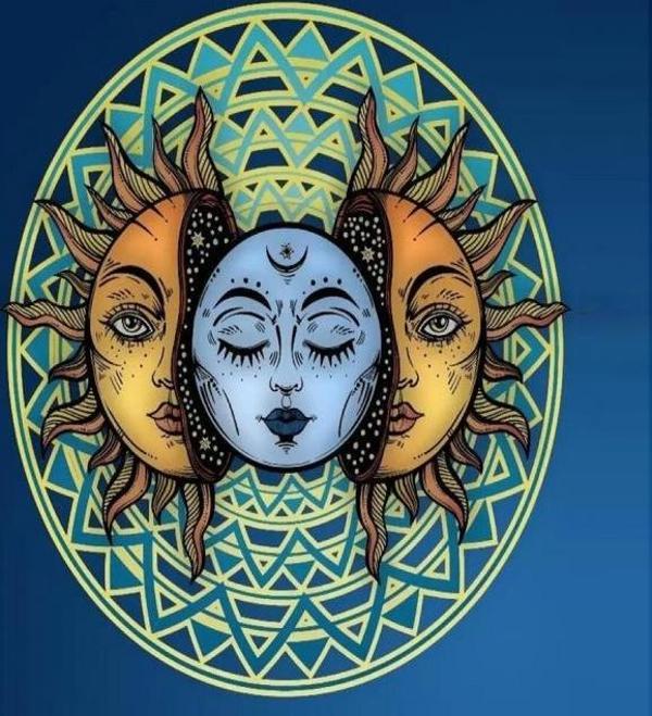 Canvas Güneş Tutulması ve Ay Sayılarla Boyama Seti  Kasnaklı 50 x 65 cm - Image 1