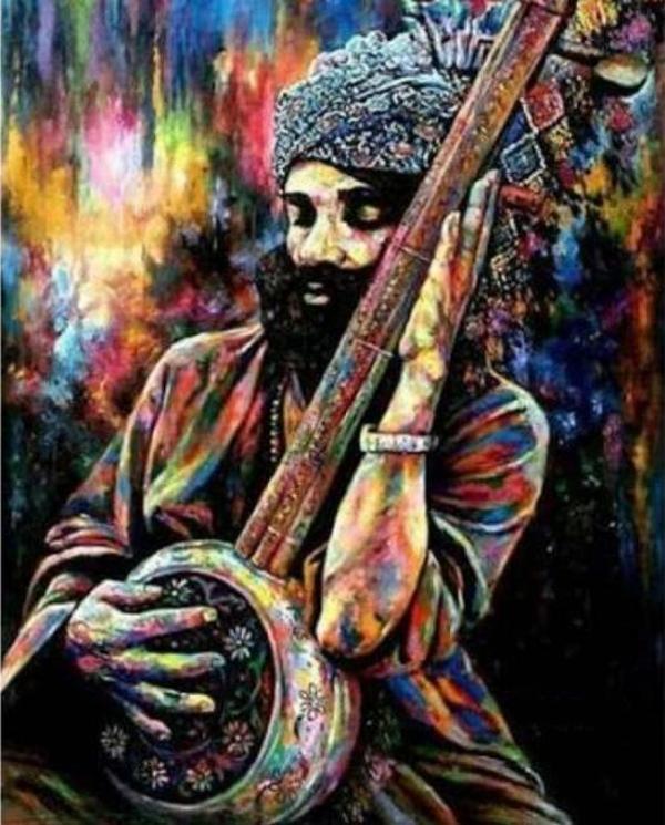 Canvas Hintli Sanatcı Sayılarla Boyama Seti  Kasnaklı 70 x 90 cm - Image 1