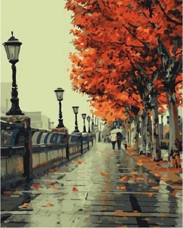 Canvas Eylül Sayılarla Boyama Seti  Kasnaklı 60 x 75 cm - Image 1