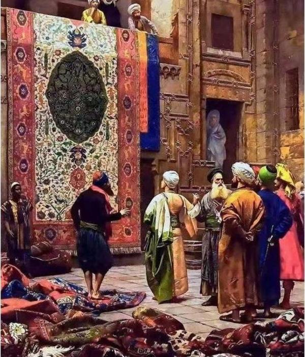 Canvas Osmanlı Halı Çarşısı Sayılarla Boyama Seti  Kasnaklı 100 x 140 cm - Image 1