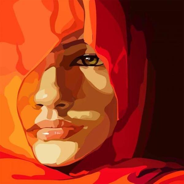 Canvas Hakikat Güzeli Sayılarla Boyama Seti  Kasnaklı 40 x 50 cm - Image 1
