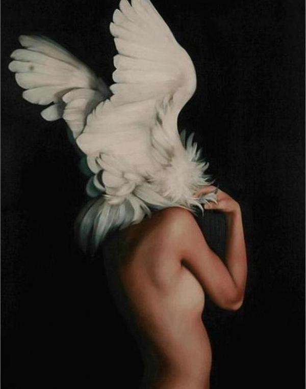 Canvas Özgür Ruhlu Kadın 1 Sayılarla Boyama Seti  Kasnaklı 60 x 75 cm - Image 1