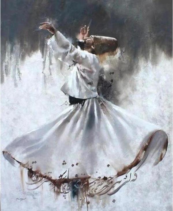 Canvas Mevlam Sayılarla Boyama Seti  Kasnaklı 100 x 140 cm - Image 1