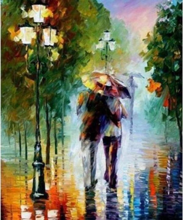 Canvas Kasımda Aşk Başkadır Sayılarla Boyama Seti  Kasnaklı 100 x 140 cm - Image 1