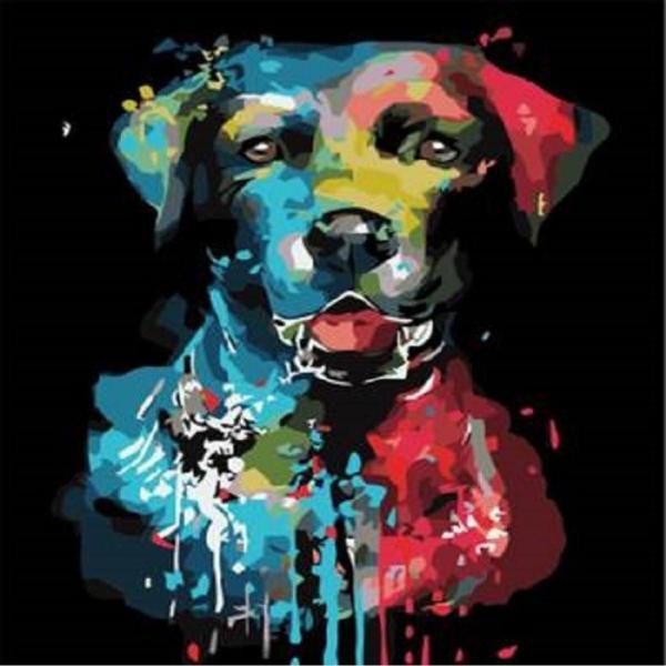 Canvas En İyi Dost Sayılarla Boyama Seti   Kasnaklı 40 x 50 cm - Image 1