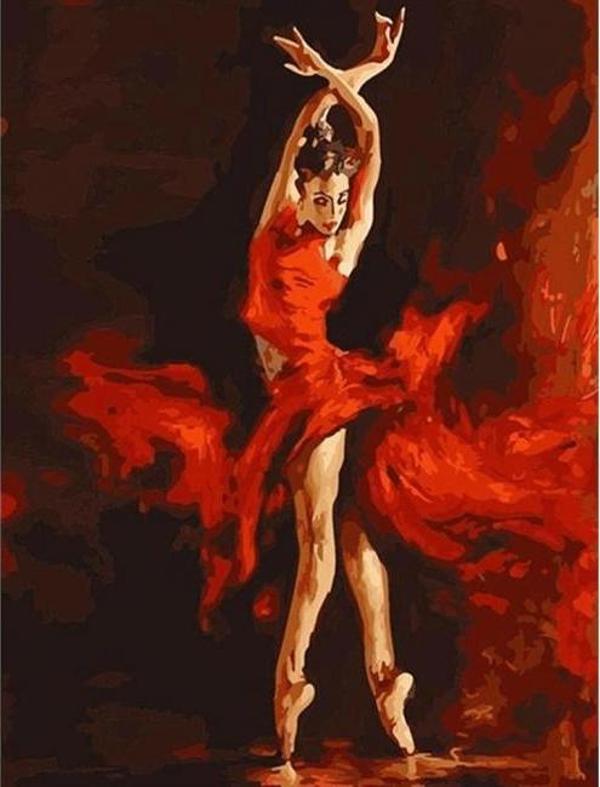 Canvas Aşkın Rengi ve Tango Sayılarla Boyama Seti  Kasnaklı 50 x 65 cm - Image 1
