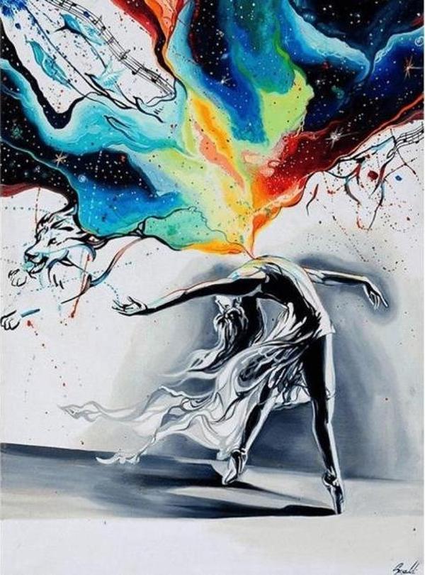 Canvas Renklerle Dans Sayılarla Boyama Seti  Kasnaklı 70 x 90 cm - Image 1
