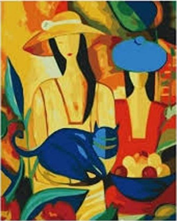 Canvas Picasso Kadınlar Sayılarla Boyama Seti  Kasnaklı 60 x 75 cm - Image 1